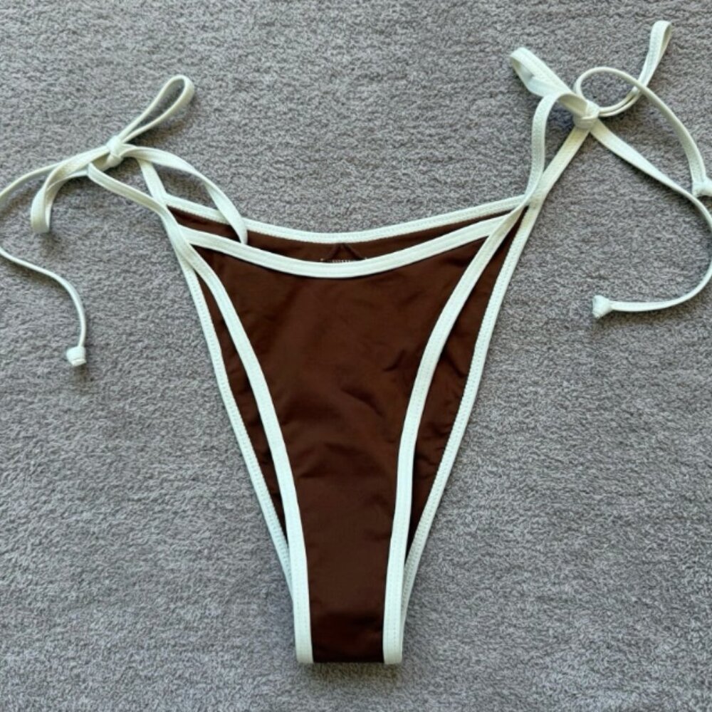 NEW - L*SPACE - Levy Bikini Bottom - NWT - Coffee-Cream